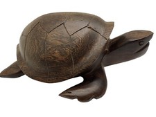 Ironwood Vintage Hand Carved Turtle Figurine Collectible Wood Carvings picture