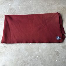 Vintage 90s Polo Ralph Lauren Wool Blanket Burgundy Red 90x90 Rare picture
