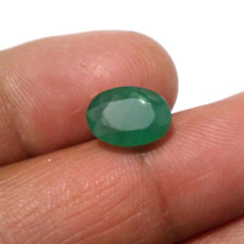 Fabulous Zambian Emerald Faceted Oval Shape 3.75 Crt Unique Green Loose Gemstone picture