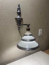 VTG EDWARD KENT Machine Age Art Deco Three-Tier Shade Aluminum Sconce c.1930s picture