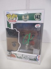 SIGNED Giannis Antetokounmpo Funko Pop #143 Autographed NBA Vinyl w COA  picture