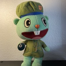 Vintage Happy Tree Friends Flippy Two-Faced Rotating Head Plush Rare 2003 picture