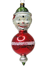 VTG Antique Glass HANS CLOWN HEAD Foxy Grandpa on Ball Christmas Ornament German picture