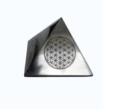 Polished shungite pyramid 50x50mm 1,96 Flower of life Karelia EMF protection picture