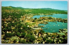 ME, Rockland, Aerial View, Docks, Vintage Postcard picture