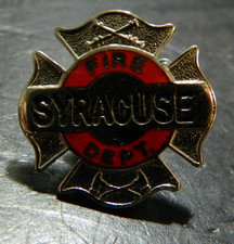 Vintage Syracuse Fire Department Maltese Cross Tie Pin New York .75