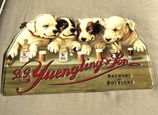 YUENGLING Brewing Puppies METAL BEER SIGN Tin TACKER 17