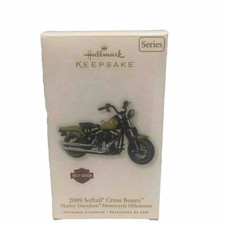 2010 Hallmark Keepsake Ornament 2009 Softail Cross Bones Harley Davidson picture