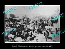 OLD 8x6 HISTORIC PHOTO OF ORLANDO OKLAHOMA THE MAIN STREET & STORES c1890 picture