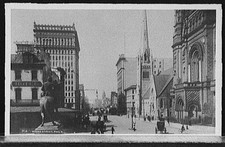 Philadelphia PA Broad Street 1900s Churches Commercial Buildings Sculpture picture