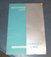 M.V. Britannic Cunard White Star Line Ship December 1950 Officer Passenger List picture
