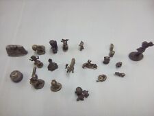Lot Of 19 Pewter Silver Metal Statue Pewter Figurine Animals And People  picture