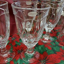 5-Vintage Noritake Sweet Swirl-Clear Water Goblets  , NEW  picture