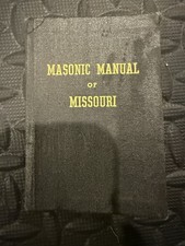 Vintage 1947 Masonic Manual of Missouri Grand Lodge A.F. & A.M. Freemasonry picture