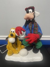 Vtg Santa's Best Goofy Pluto Snowball Fight Animated Motionette READ DESCRIPTION picture