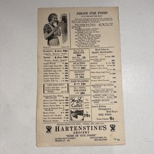 Vintage Hartenstine’s Grocery Store Flyer Pottstown, Pa. picture