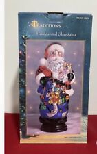 Traditions hand painted glass Santa 18