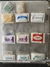 Lot Vintage U.S. Sugar Packet Cube Made in USA Restaurant Generic Retro Menu  picture