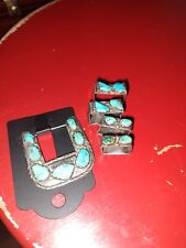 4pc. Angie Cheama Turquoise Sterling Silver Ranger Belt  Set Signed.  picture