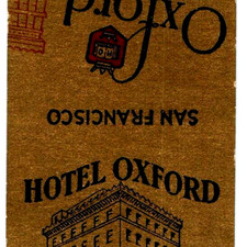 Vtg 1940s Hotel Oxford San Francisco CA Matchbook Cover Piccadilly Circus Unused picture