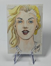 Connie Persampieri 2007 Breygent Marilyn Monroe Shaw Family Sketch Card 1/1 Auto picture