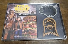 Star Wars Cookbook Han Sandwiches Galactic Snacks Kit 2 Cutters NEW SEALED picture