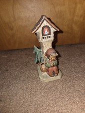 Vintage M.J. Hummel Worship Girl Praying In Front Of Tower Figurine 5