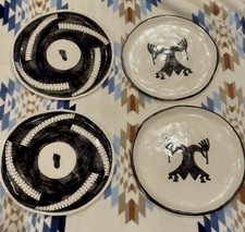 Hotsherds Sante Fe Large  Pottery Plates (4) Kokopelli & Mancos 12.25” picture