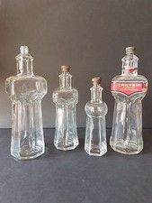TRILYSIN Haar-Tonikum Chemische Fabrik Promonta Set of 4 Vintage Bottles Hamburg picture