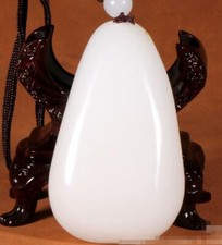 Xinjang Natural Hetian White Jade Jewelry Accessory Chinese Antique Craft picture