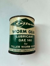 Vintage Gilson Tiller Tractor Worm Gear Lubricant 1/2 Pint Tin Can FULL NOS picture