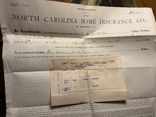 Antique George W. Dewey (NC) Home Insurance Policies Lot Of 3 picture