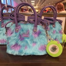 2026 Disney Parks Loungefly Sulley & Mike Monsters Inc. Furry Crossbody Bag NWT picture