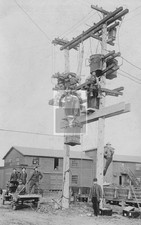 Electric Pole Lineman Utility Workers - Reprint picture