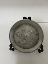 Vintage Hudson Cardinal Winter Song Fine Pewter Plate 1979 148/7500 Limited picture