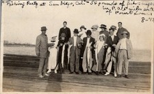 1913 Photograph Fishing Party Point Loma San Diego Formal Attire Catch picture