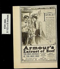 1902 Armour's Extract of Beef Vintage Print Ad 19586 picture