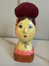 Vintage Gemma Tacogna Style Paper Mache Lady Incision picture
