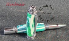 Handmade Exotic Alligator Jaw Bone & Resin Rollerball Or Fountain Pen 1621a picture
