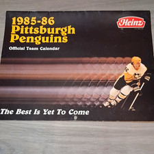 1985-86 Pittsburgh Penguins Official Team Calendar mario lemieux NHL picture
