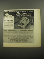 1956 Revere 888-D Deluxe 2x2 Slide Projector Ad - Truly Automatic picture