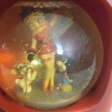Original Retro 2002 Westland Giftware Betty Boop TV Water Snow Globe No Box picture