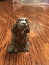 VT Pewter Dog Spaniel Figurine Rawcliffe 1982 Excellent Condition Minature picture