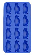 Silicone Flexible Plastic Penguin Shapes Ice Cube Tray Chocolate Mold 2 Pack picture