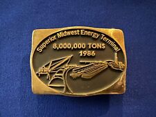1986 Lake Superior Midwest Energy Terminal Belt Buckle Railroad Lake Freighter picture