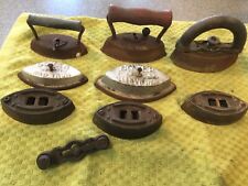 Lot of Antique Dover  Sad Irons and Parts Door Stops Dover, Sensible, picture