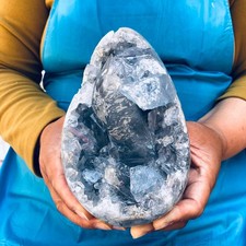 4.57LB Top natural blue crystal cave quartz crystal cave mineral specimen 4483 picture