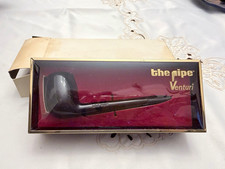 Vintage “The Pipe” Canadian Ebony Tobacco Pipe w/ Original Box Venturi 1960s/70s picture