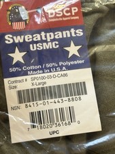 BRAND NEW USMC PT Sweat Pant  Marine Military Green LARGE - FAST  SHIPPING picture
