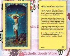 Sonnet to Christ Crucified - Laminated Holy Card picture